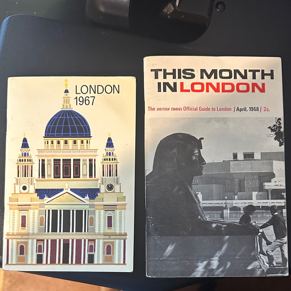 Vintage London Travel & Theater Guides 1967 & 1968